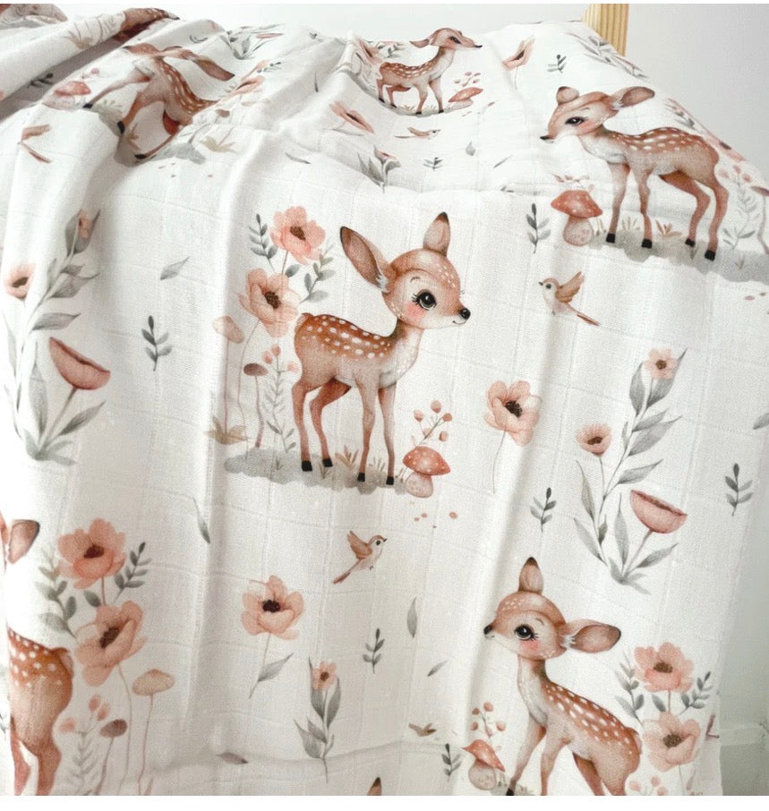 Doudou Mousseline| Bambi Création jade