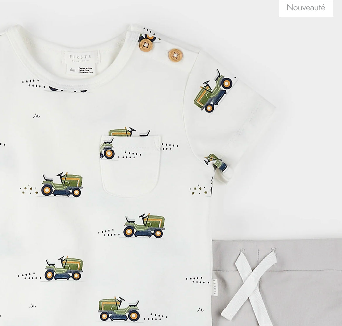 Ensemble tracteur à gazon 9 mois