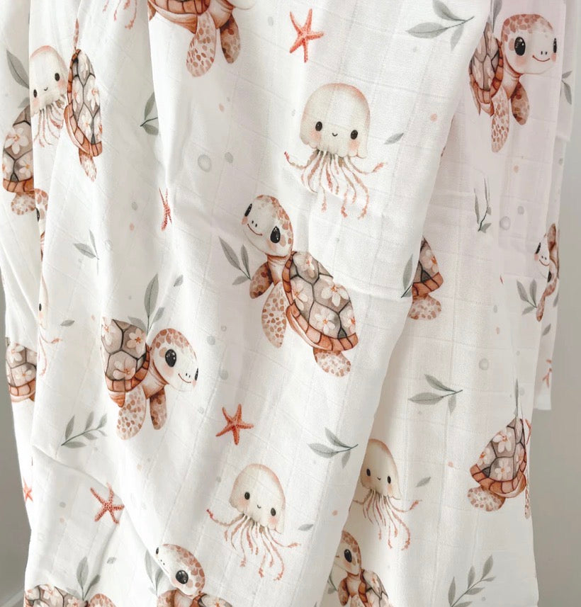 Doudou Mousseline| Tatiana la tortue Création jade
