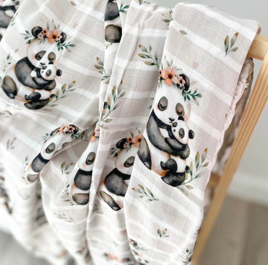 Doudou mousseline | Pandas