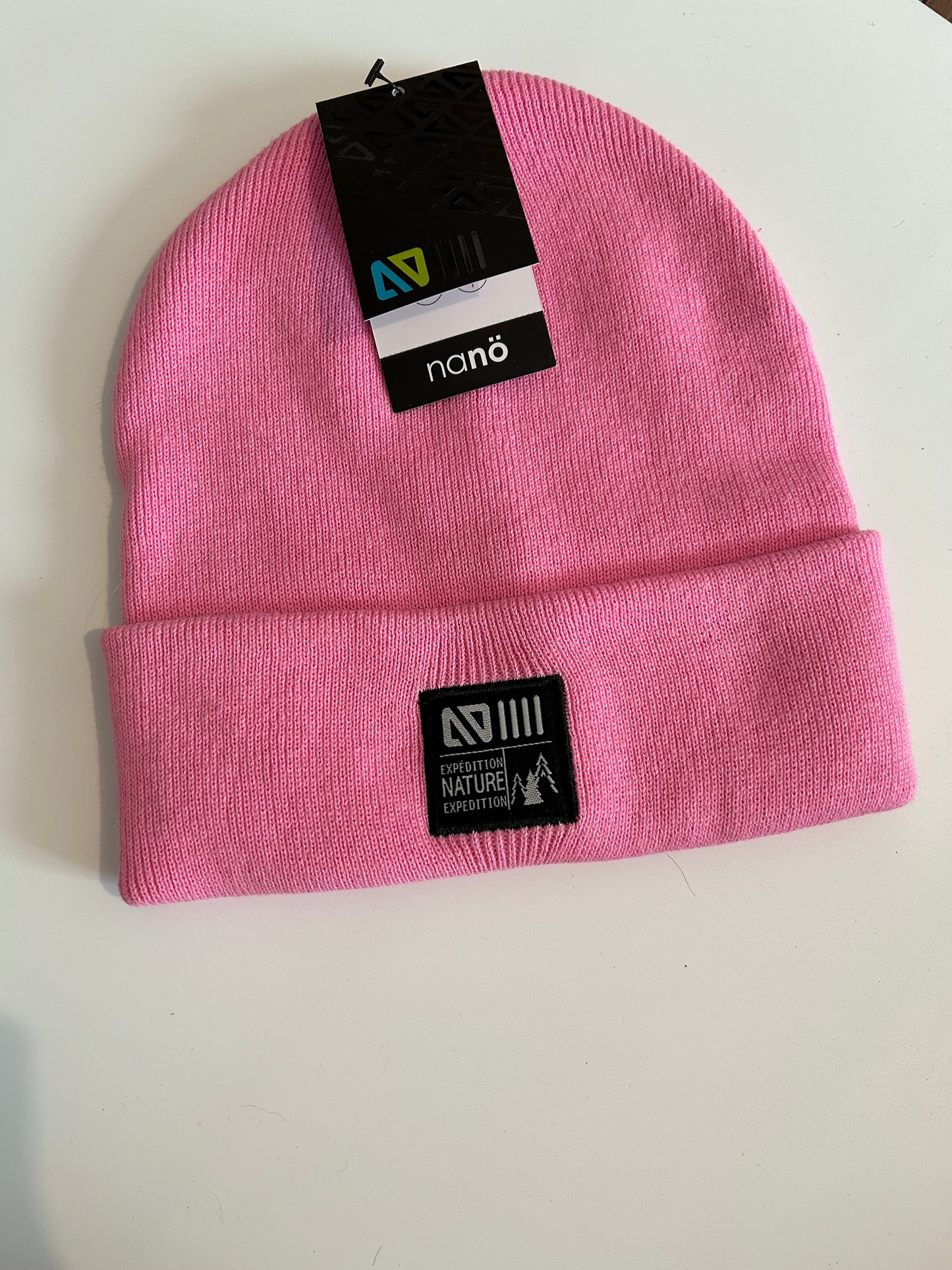 Tuque rose 7-14 ans