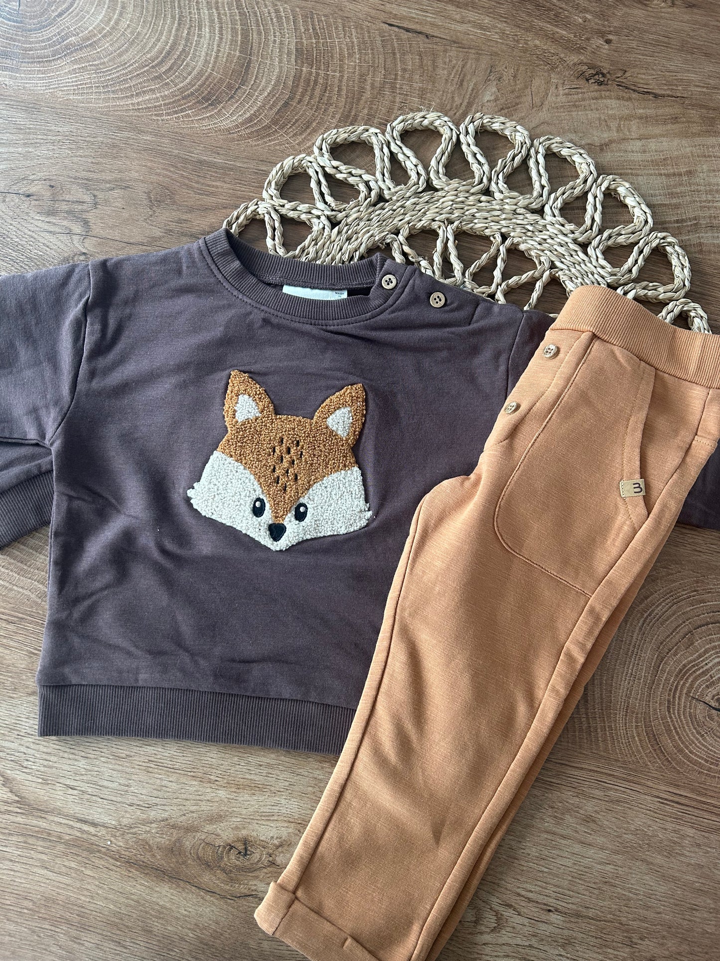 Chandail 12 mois & pantalon renard | Minymo
