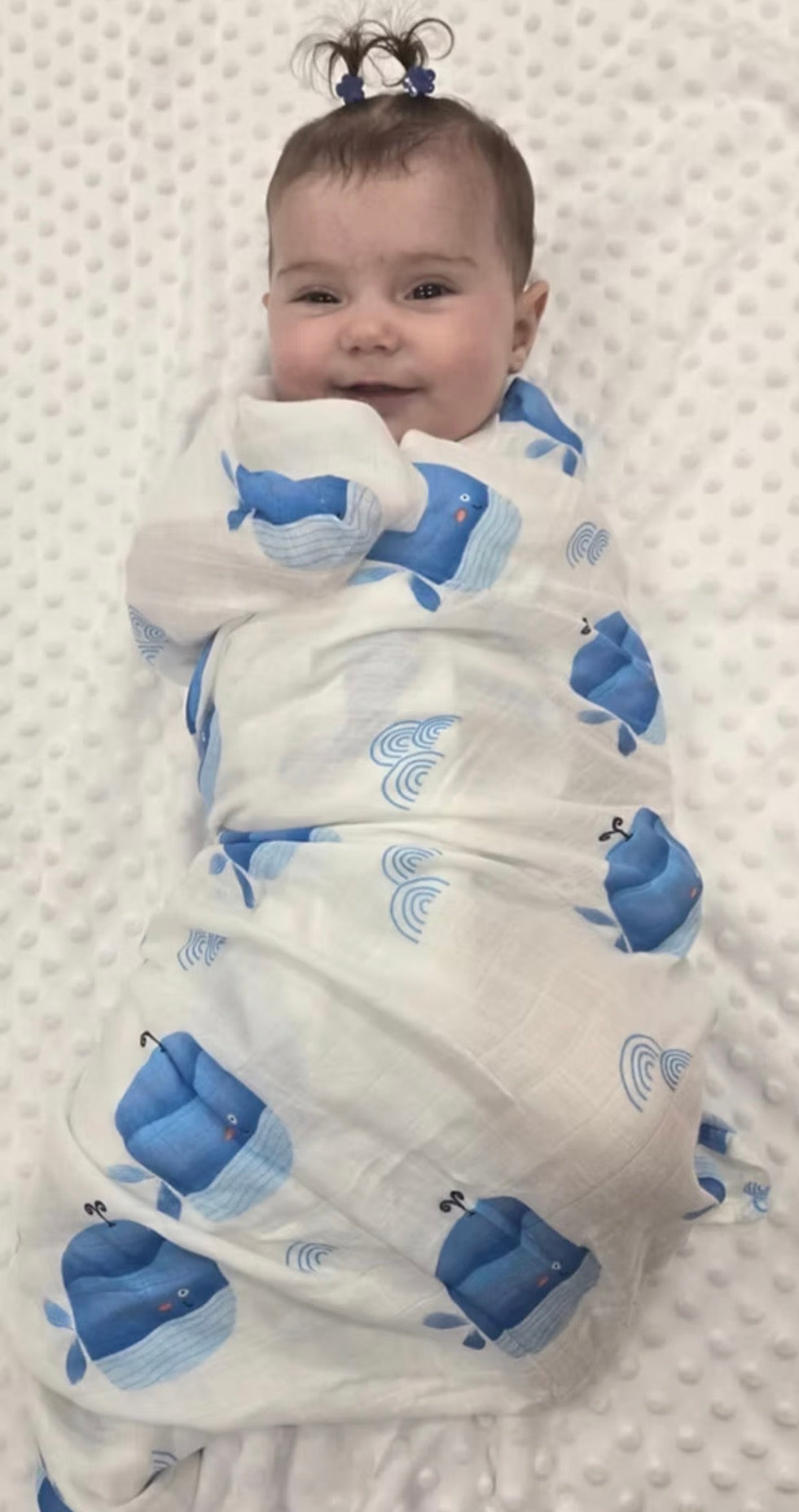 Doudou mousseline | Baleine