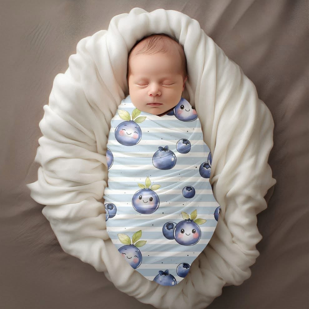 Mousseline doudou| Bleuets