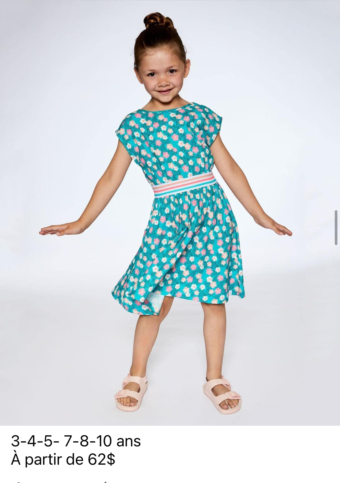 Robe turquoise 3 ans