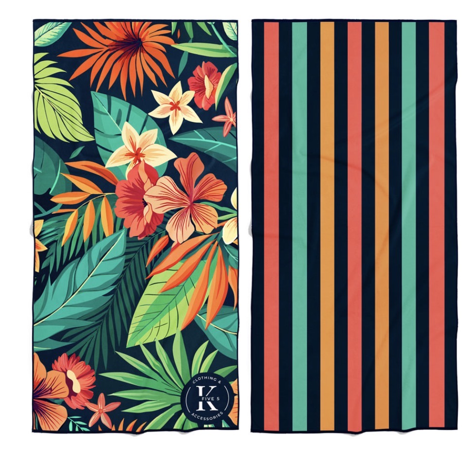Serviette en microfibre k5 | Fleurs
