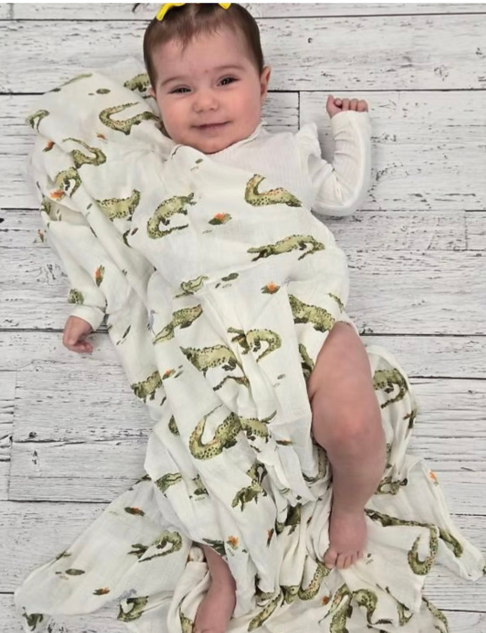 Doudou mousseline | Crocrodile