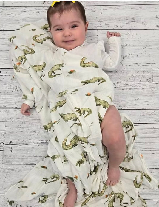 Doudou mousseline | Crocrodile