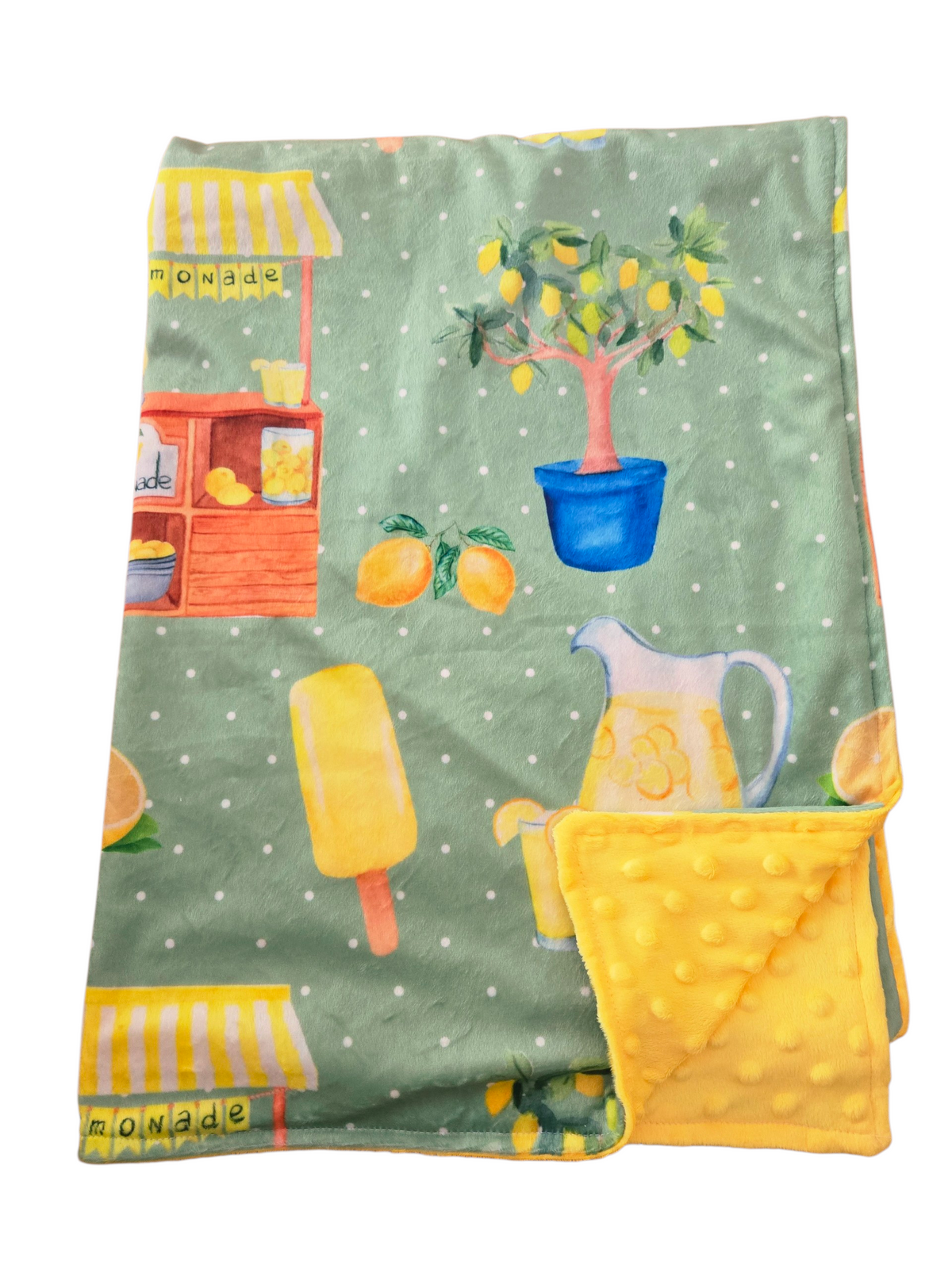 Couverture minky Limonade