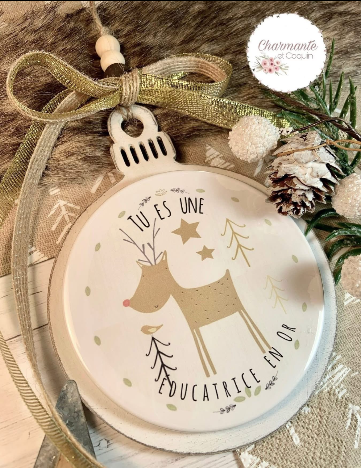Boule de Noël | éducatrice en or
