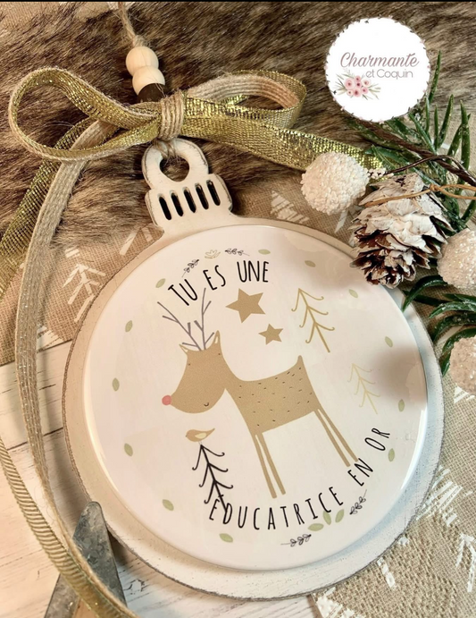 Boule de Noël | éducatrice en or
