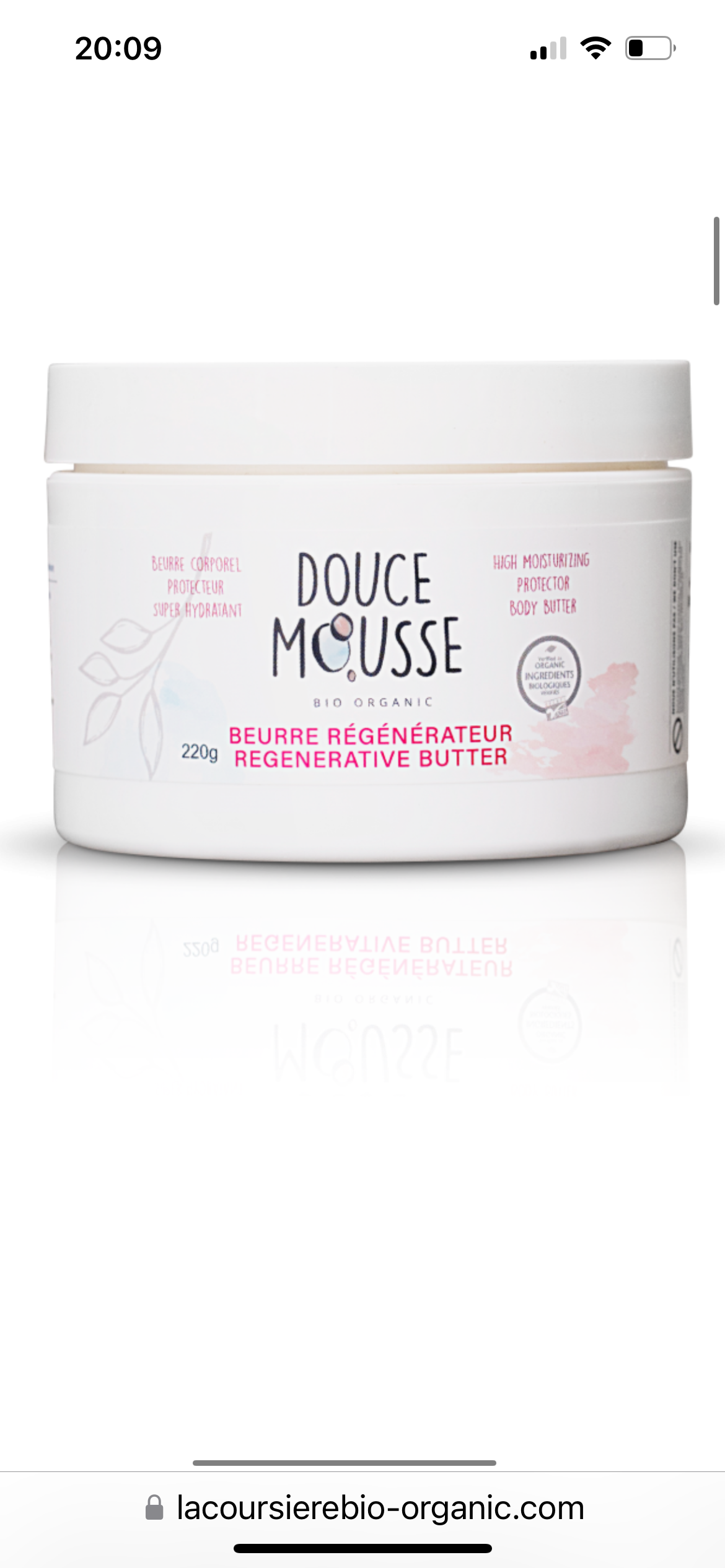 Beurre régénérateur 120G |Douce mousse