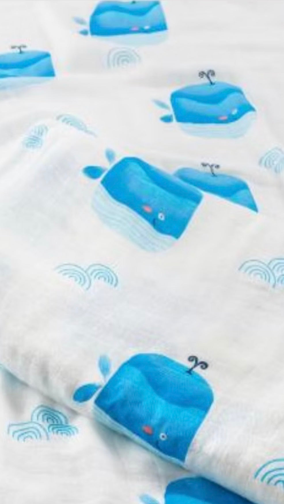 Doudou mousseline | Baleine