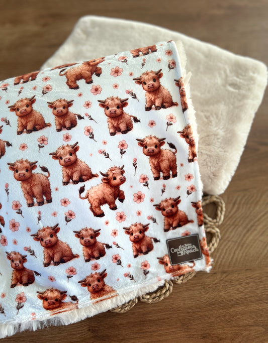 Doudou minky | vache [ en commande ]
