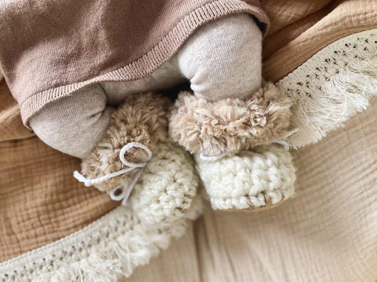 Pantoufles 0-6 mois blanche