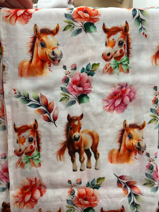 Doudou mousseline  | chevaux