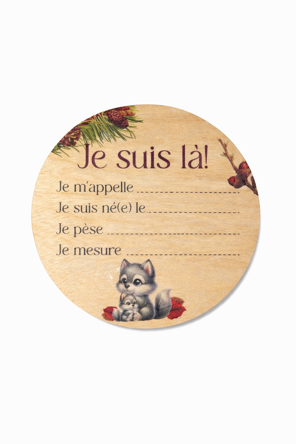 Pastille Je suis là| Loup